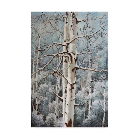 Carol J Rupp 'Aspen Duo Winter' Canvas Art,22x32